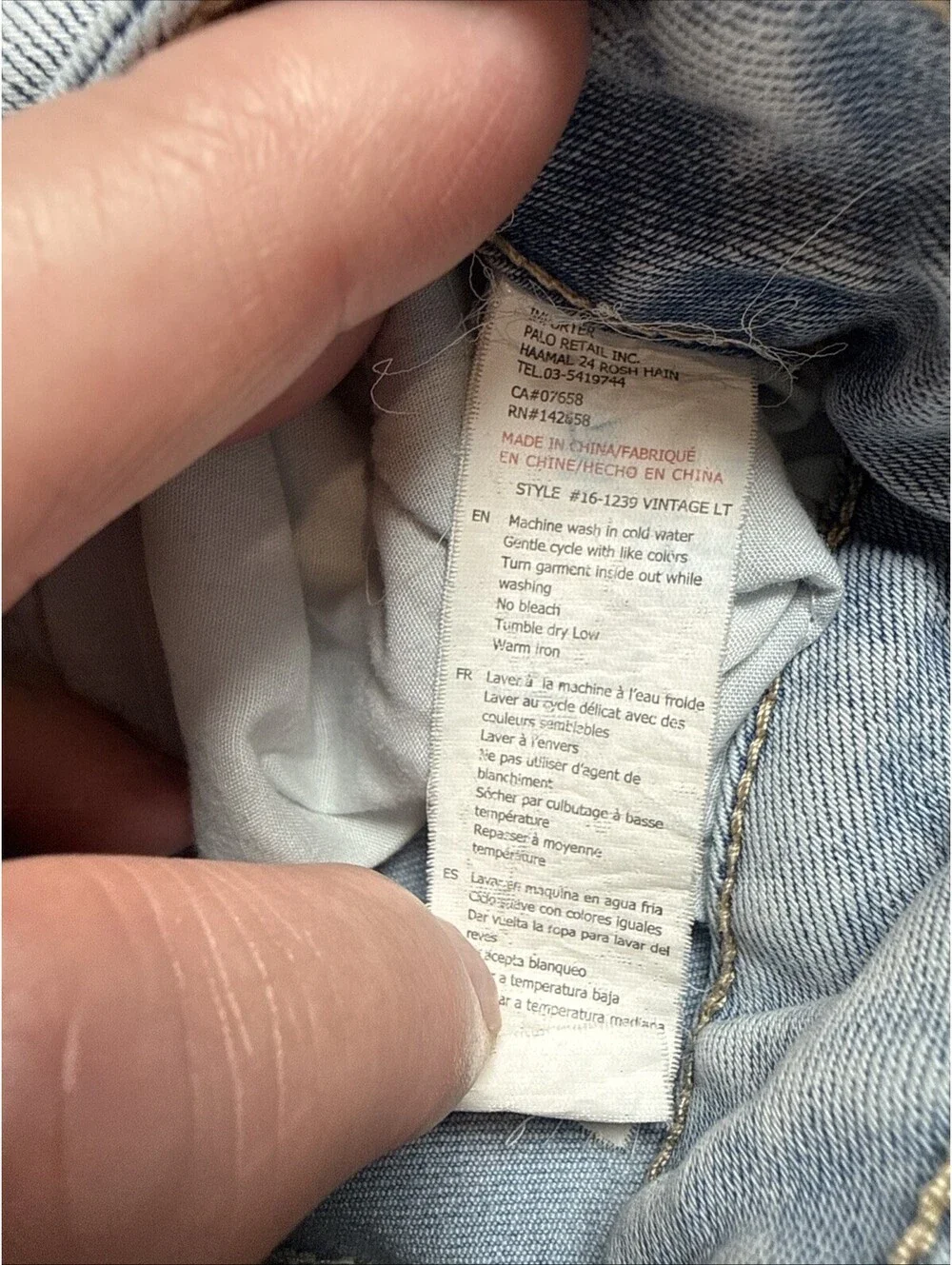 Refuge Women’s Light Wash Blue Denim Cargo Pocket Jeans Size 11 Pre Owned